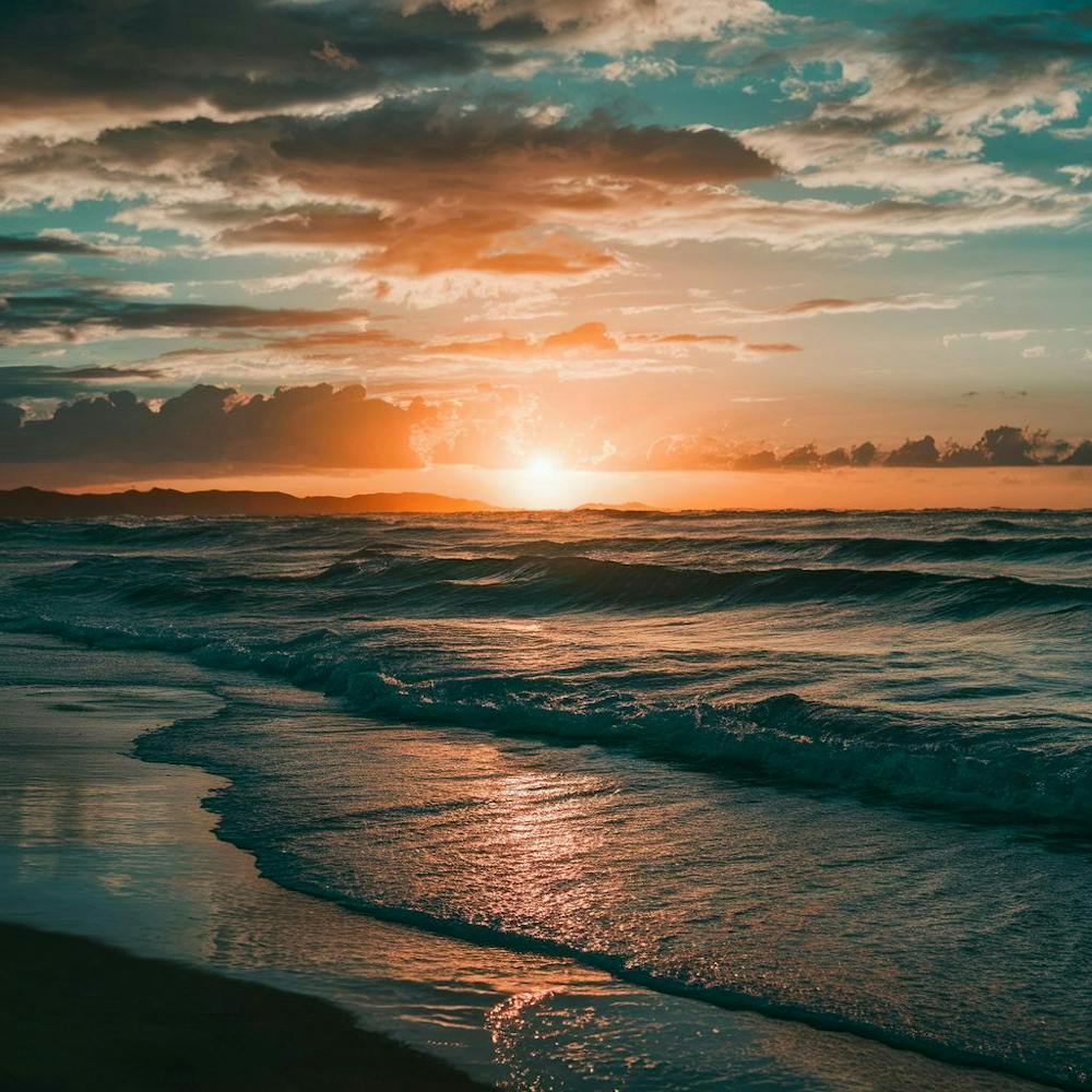 Coucher de Soleil Sur La Plage