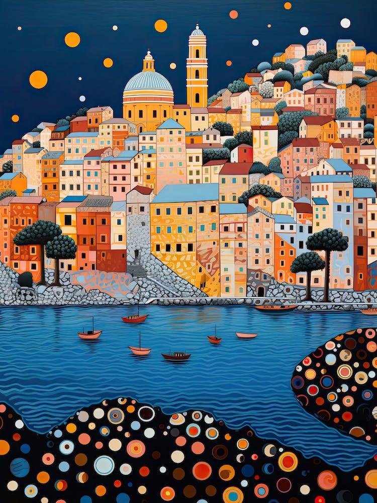 Camogli, Italy, Illustration In The Style Of Pop Art 4
