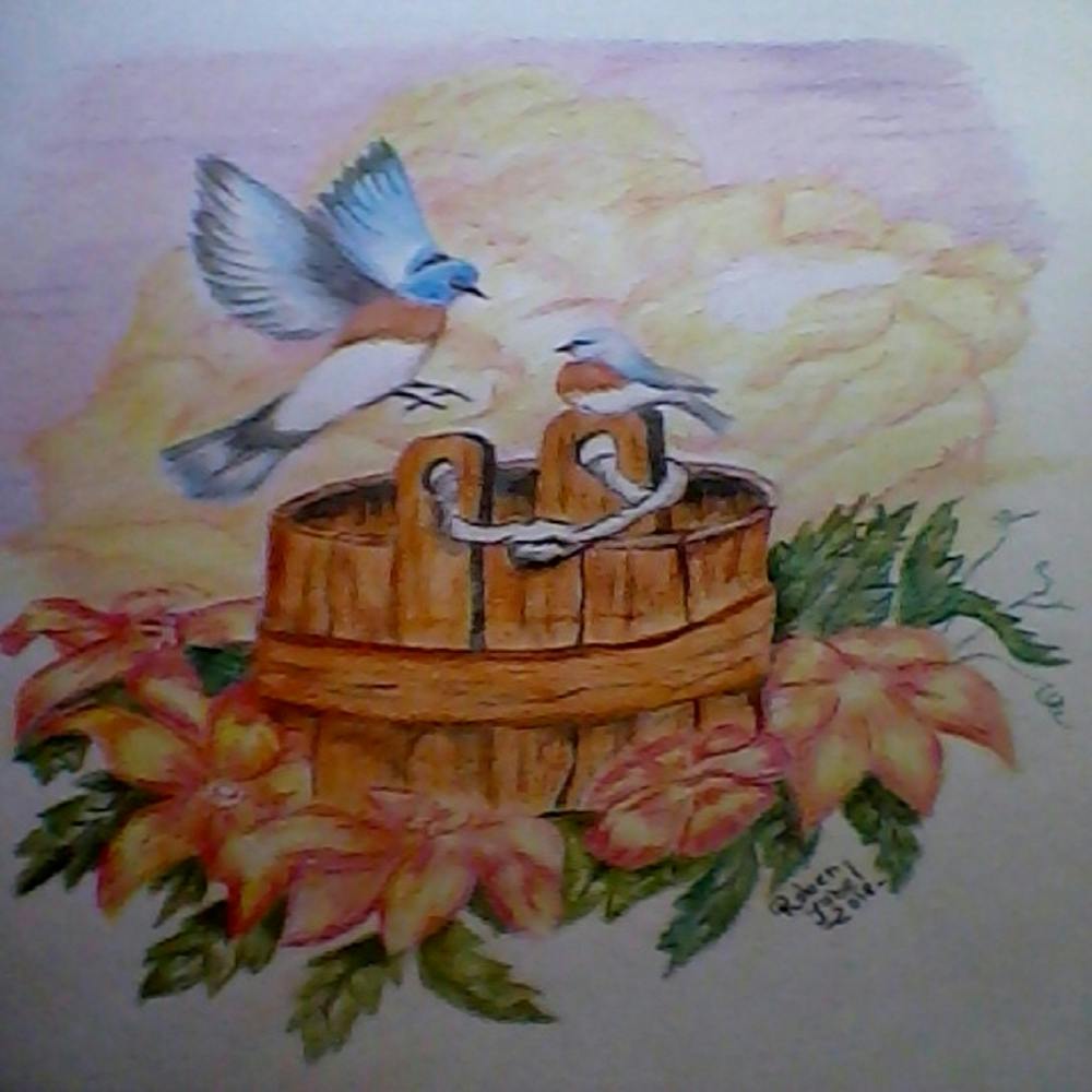 Bluebirds In A Bucket