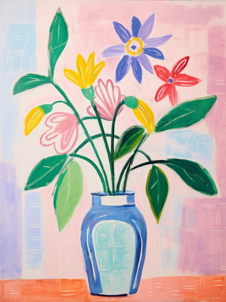 Flower Painting Fauvist Style Moonflower 1