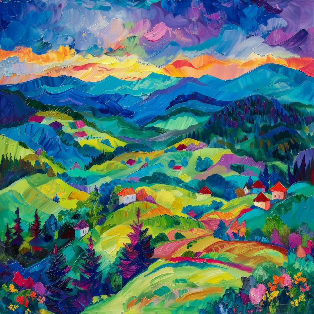 Sunset Over The Mountains 6