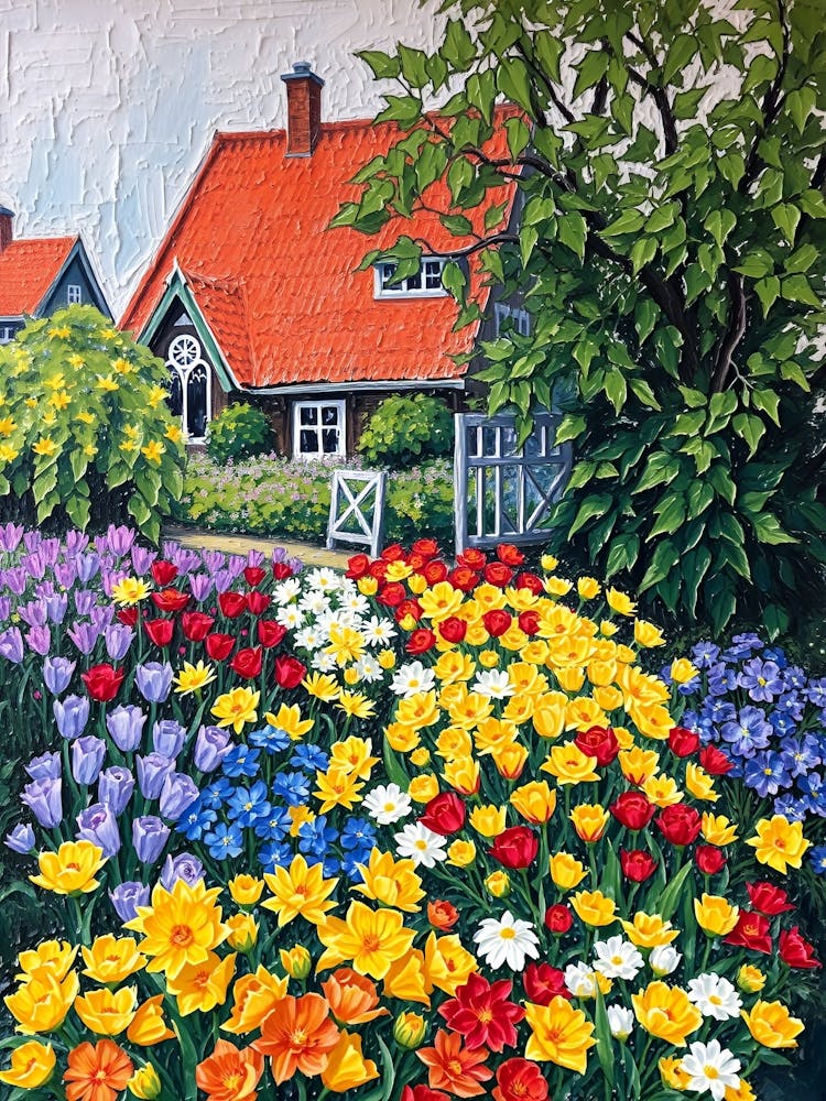 Tulips In The Garden