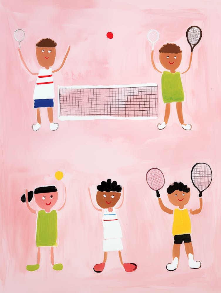 Kids Playing Tennis