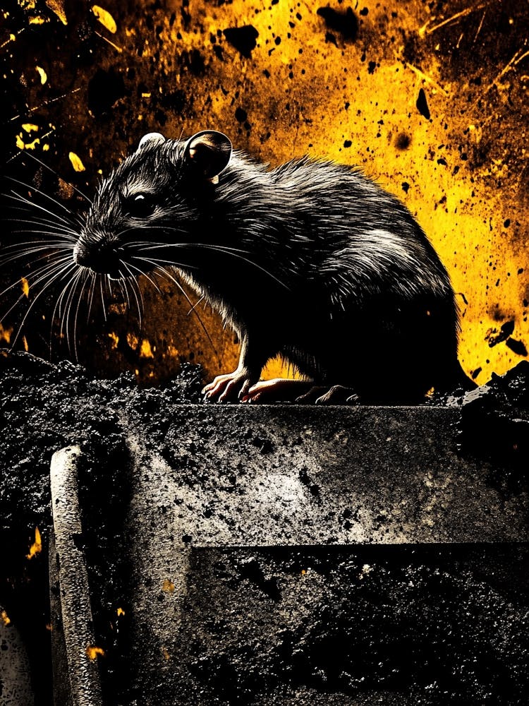 Rat Dans Une Poubelle
