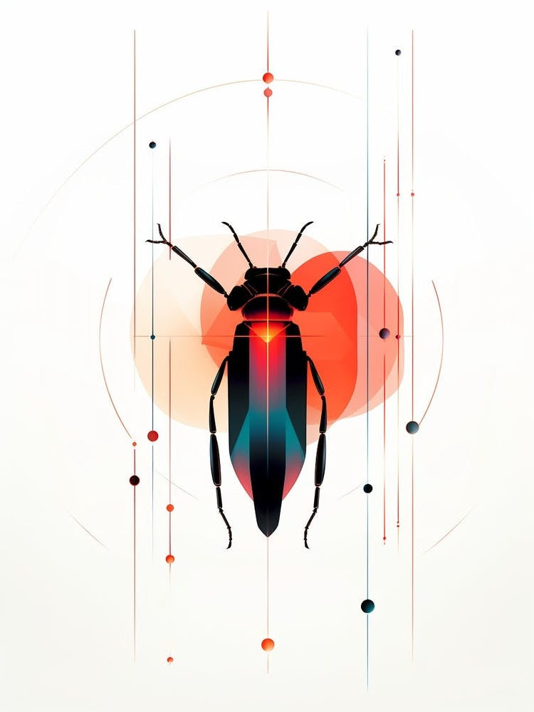 Beetle Minimalist Abstract 4