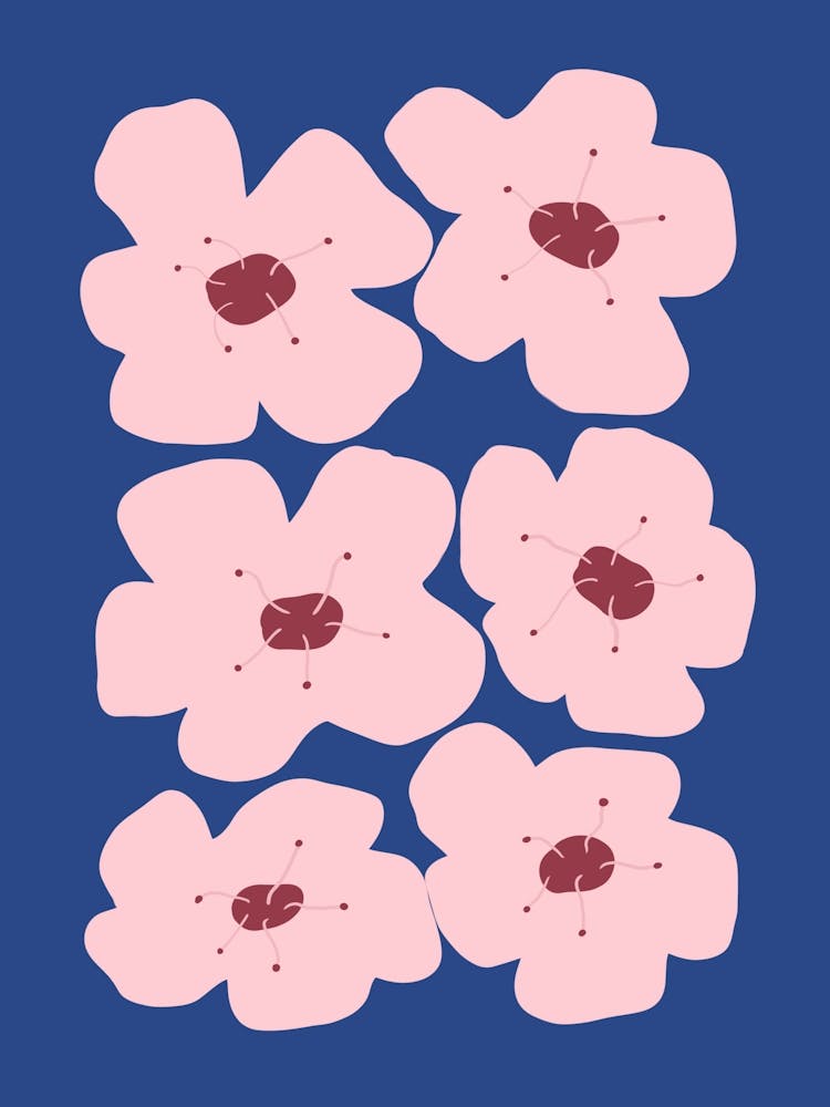 Cherry Blossoms Blue