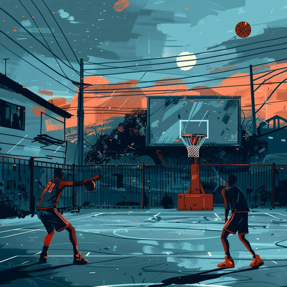 A Basketball Match Lofi Illustration 1718670951 1