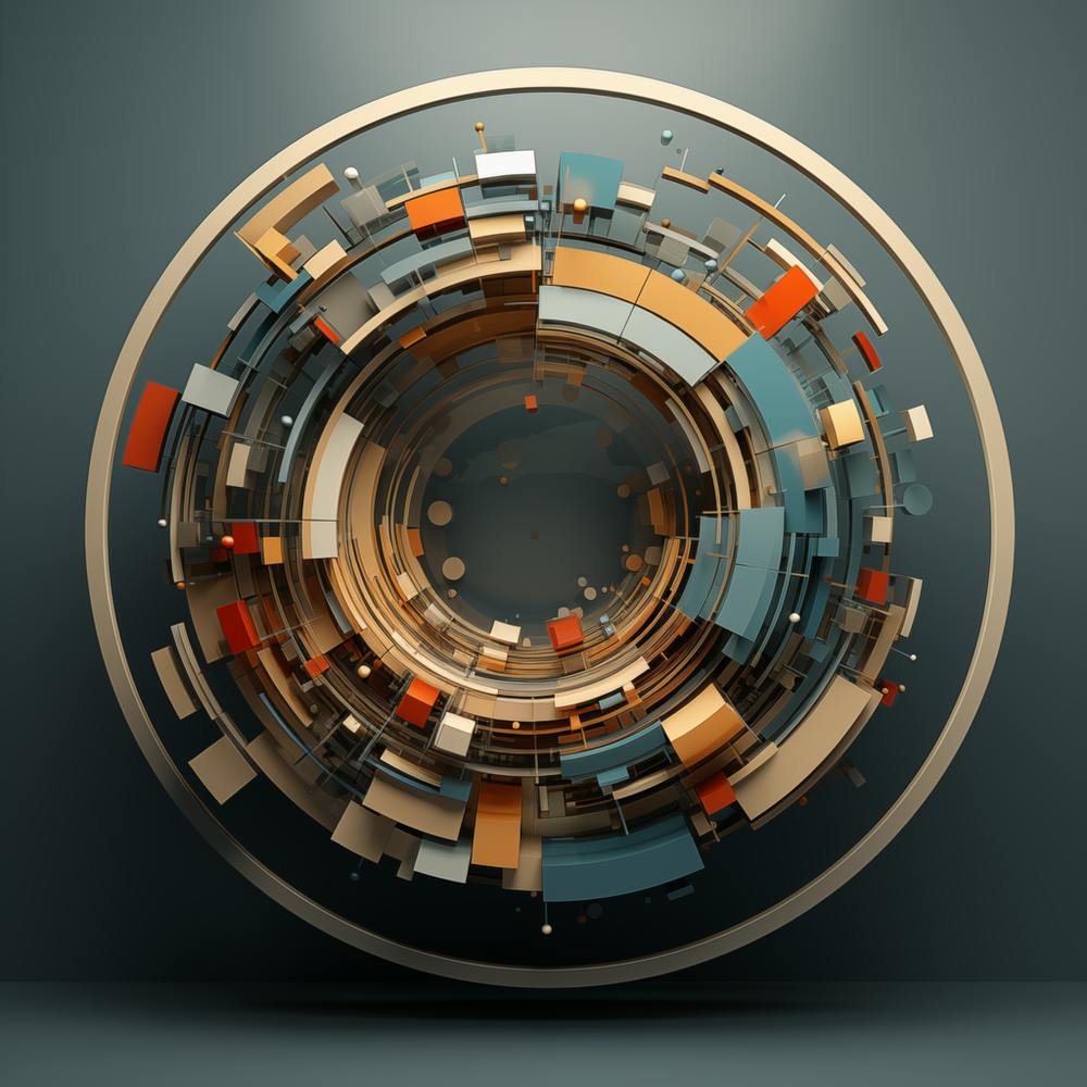 Abstract 3d Geometric Circle