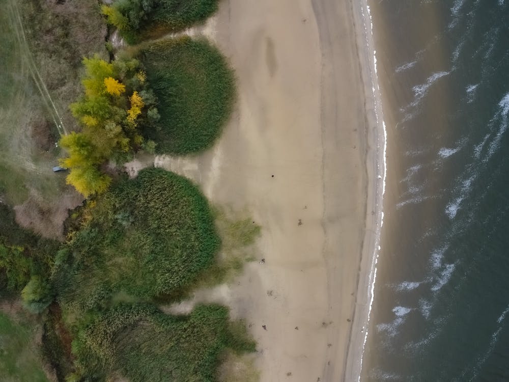 River Top View. Volga Rivers
