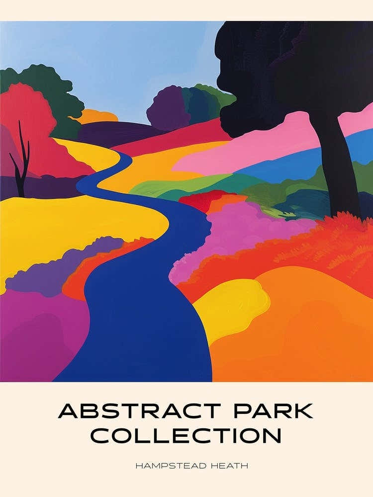 Abstract Park Collection Poster Hampstead Heath London 6