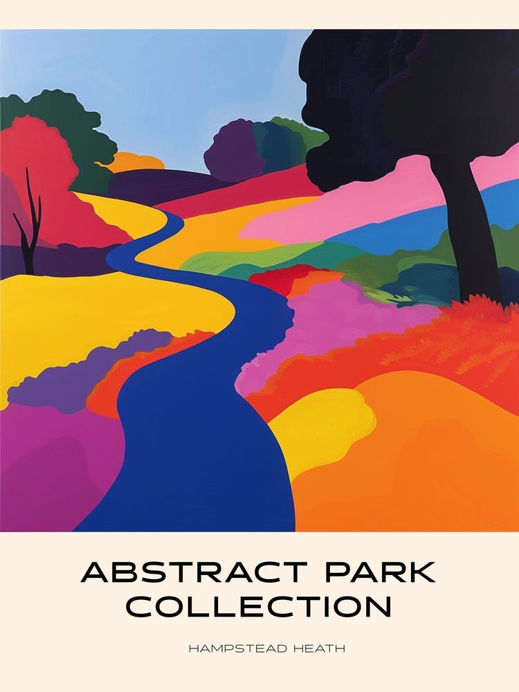 Abstract Park Collection Poster Hampstead Heath London 6