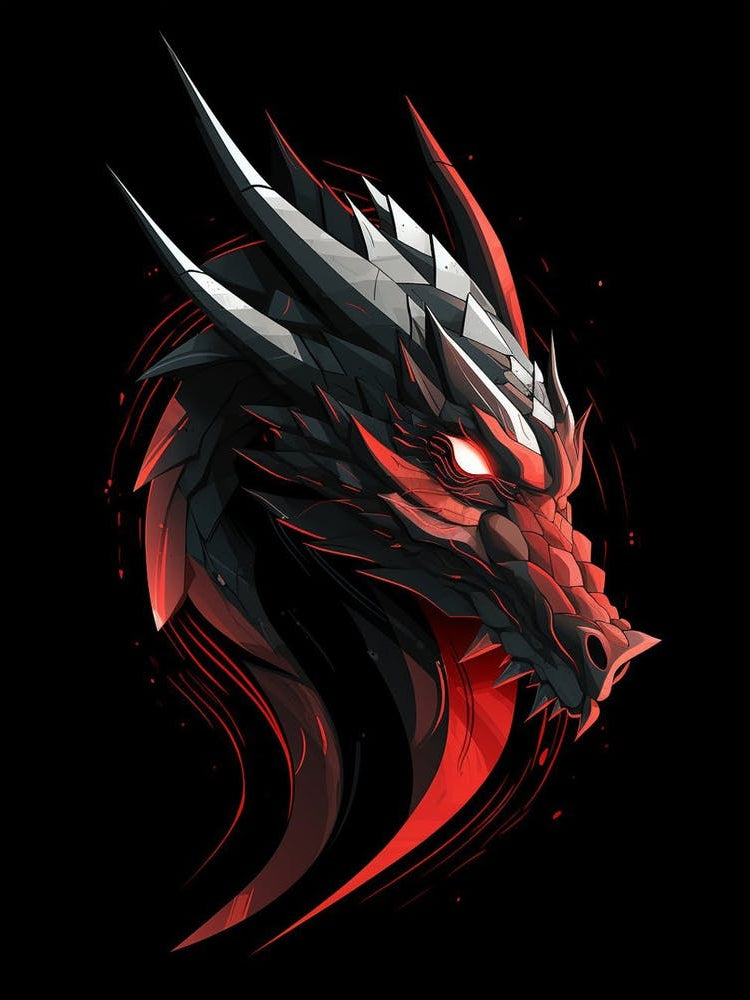 Dragon Minimalist Abstract 2