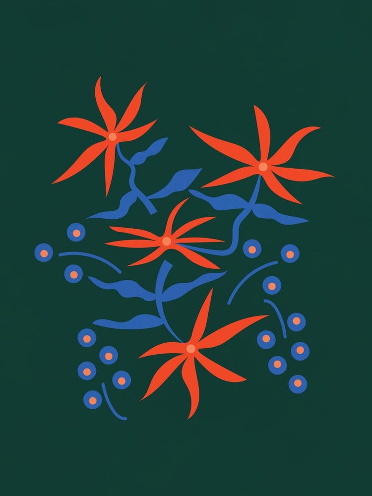 Abstract Retro Botanical