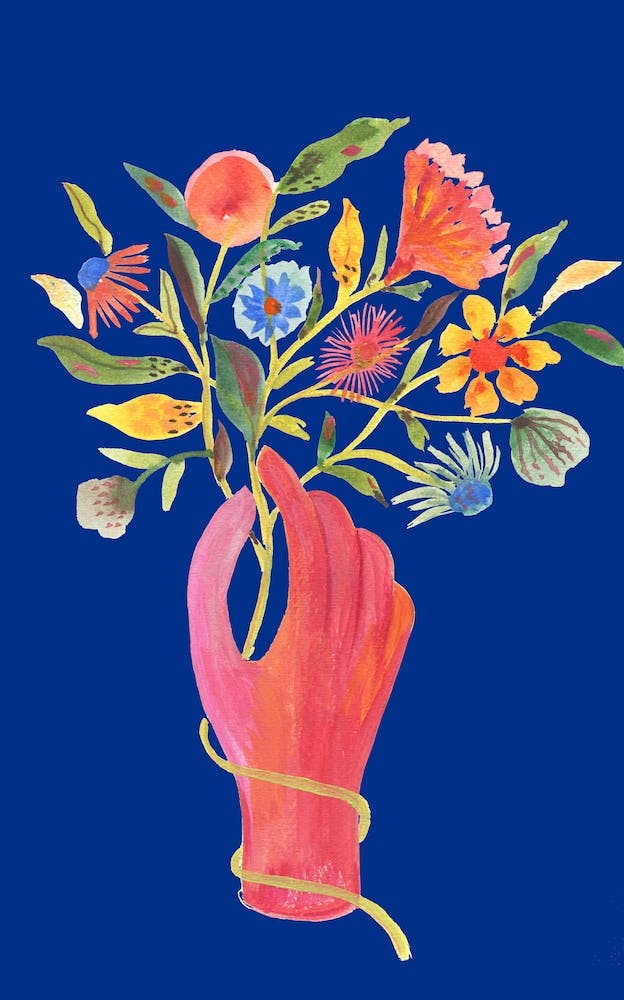 Blumensträußchen Blau