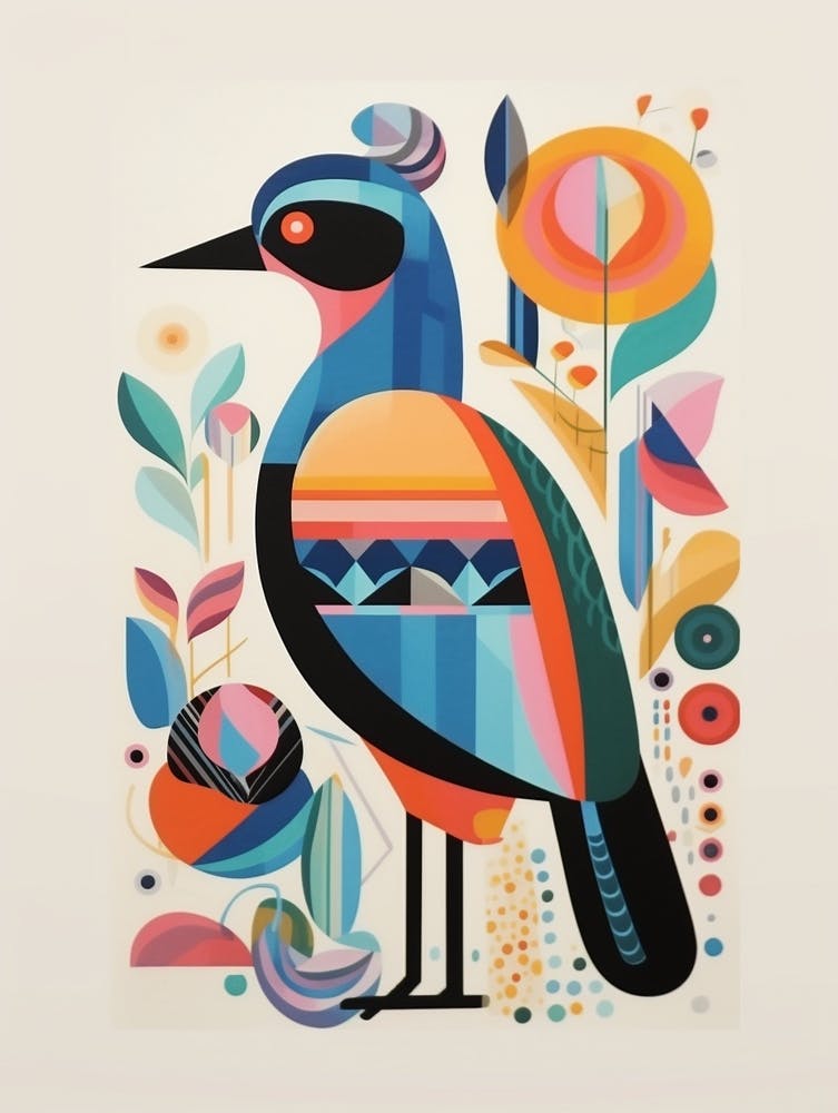 Bunter Skandi-Vogel Stockente 1