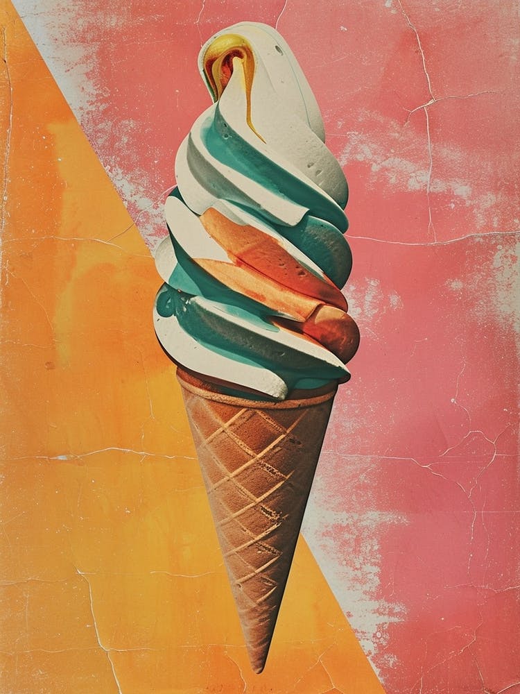 Kitsch Ice Cream Cone Collage 1