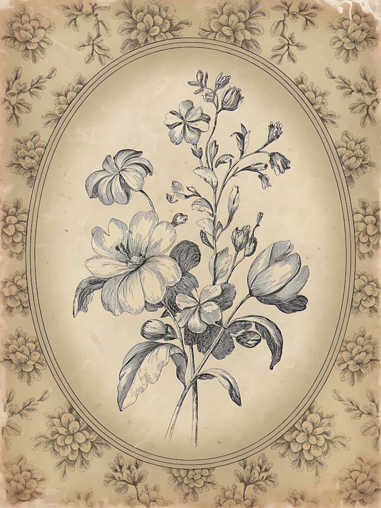 Vintage floral art