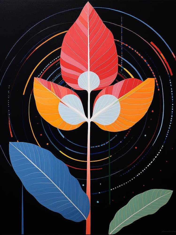 Bird Of Paradise 3 Hilma Af Klint Inspired Flower Illustration