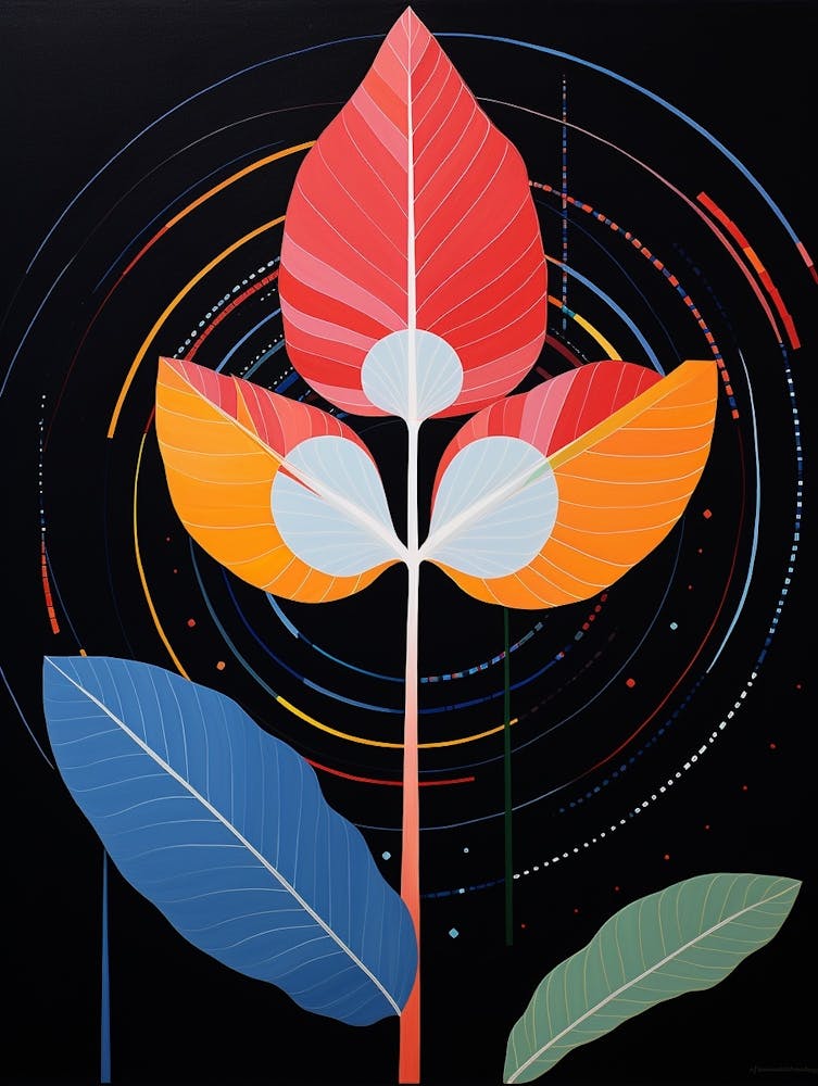 Bird Of Paradise 3 Hilma Af Klint Inspired Flower Illustration