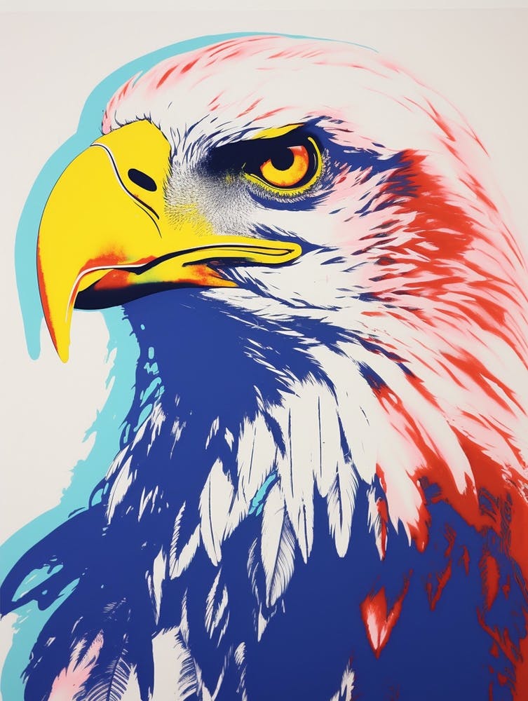 Andy Warhol Style Bird Eagle 2