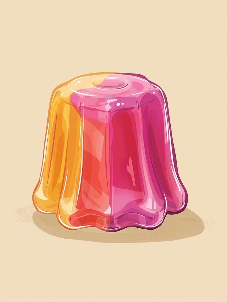 Pink Yellow Jelly Minimal Beige Illustration