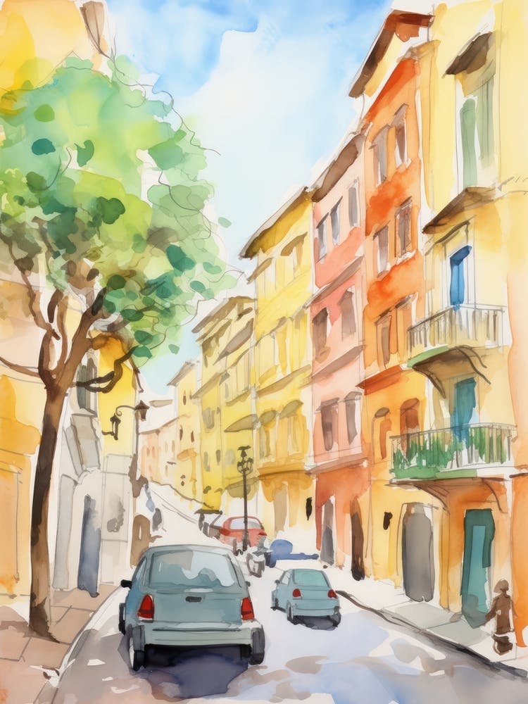 Rome, Italy Watercolour Streets 6