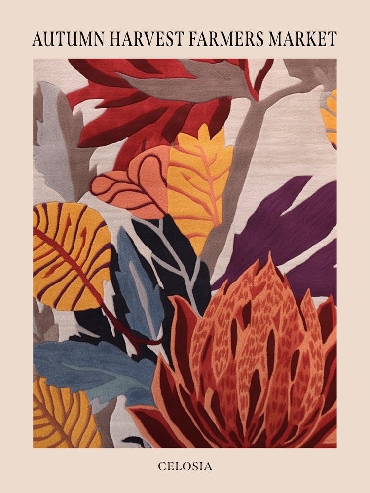 Fall Botanicals Celosia 2 Poster