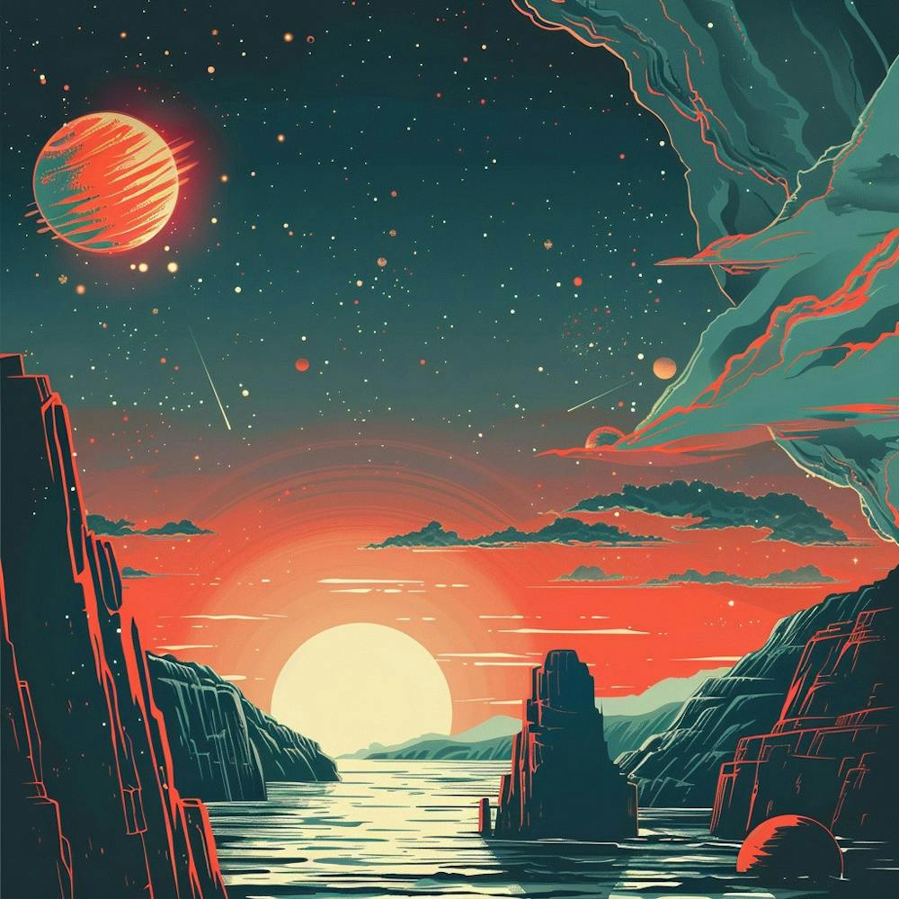 Sunset Over The Ocean