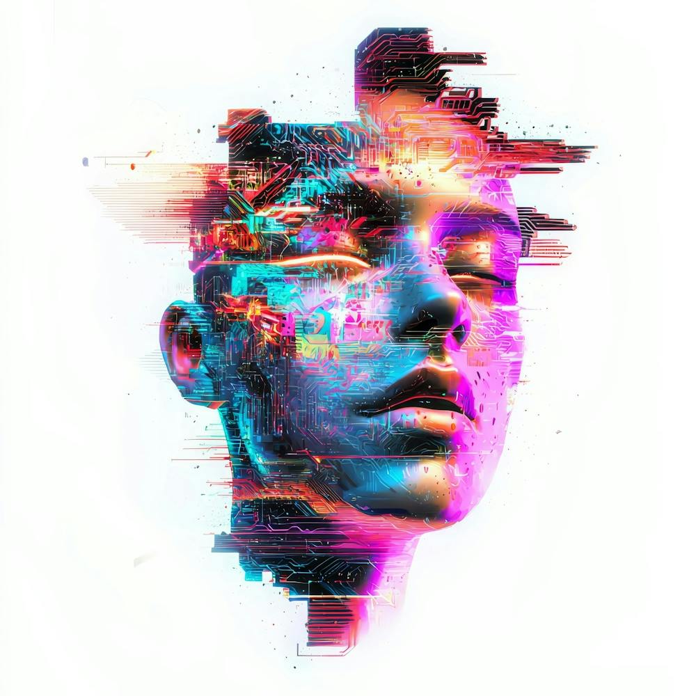 Digital Portrait Of A Woman.Generated AI. Wall