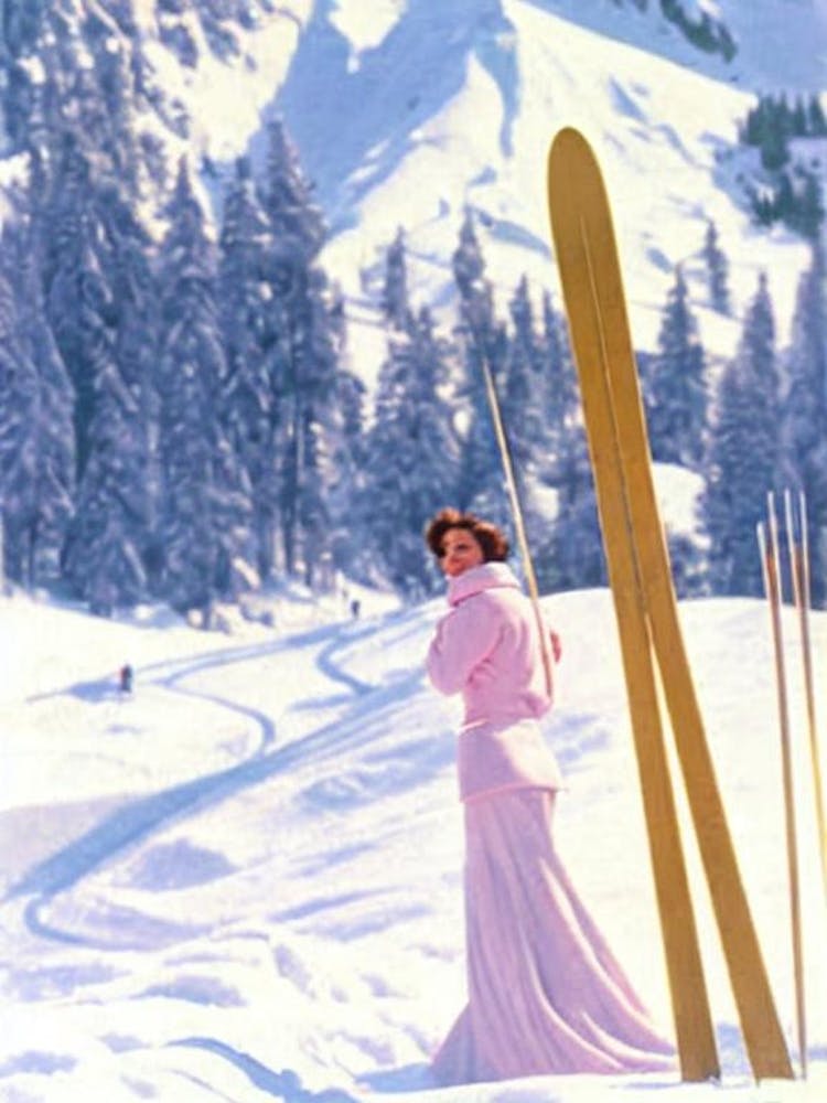 Wengen, Switzerland Glamour Ski Skiing Poster