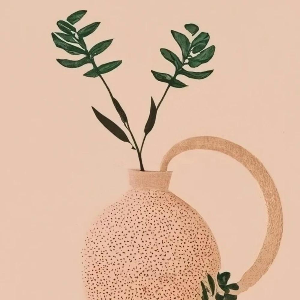 Vase mit Pflanzen