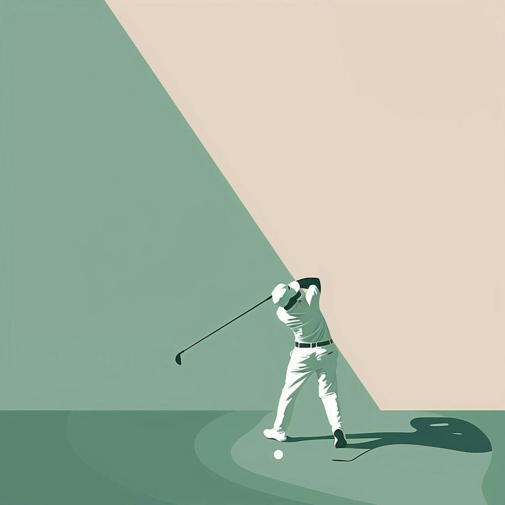 Golfer In Action