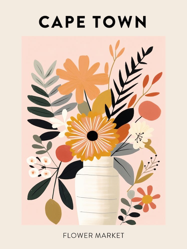 Flower Market Poster Cape Town South Africa 2