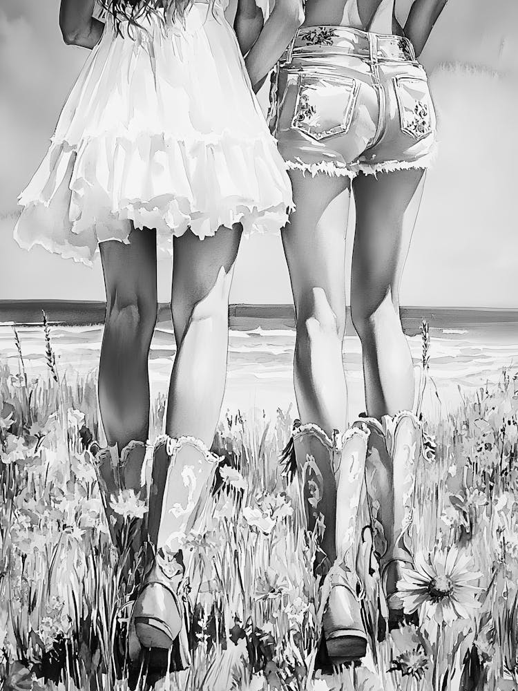Zwei Frauen in Cowboystiefeln 4