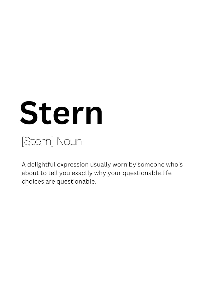 Stern Definition Meaning