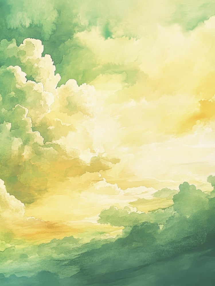 Watercolor Of Clouds