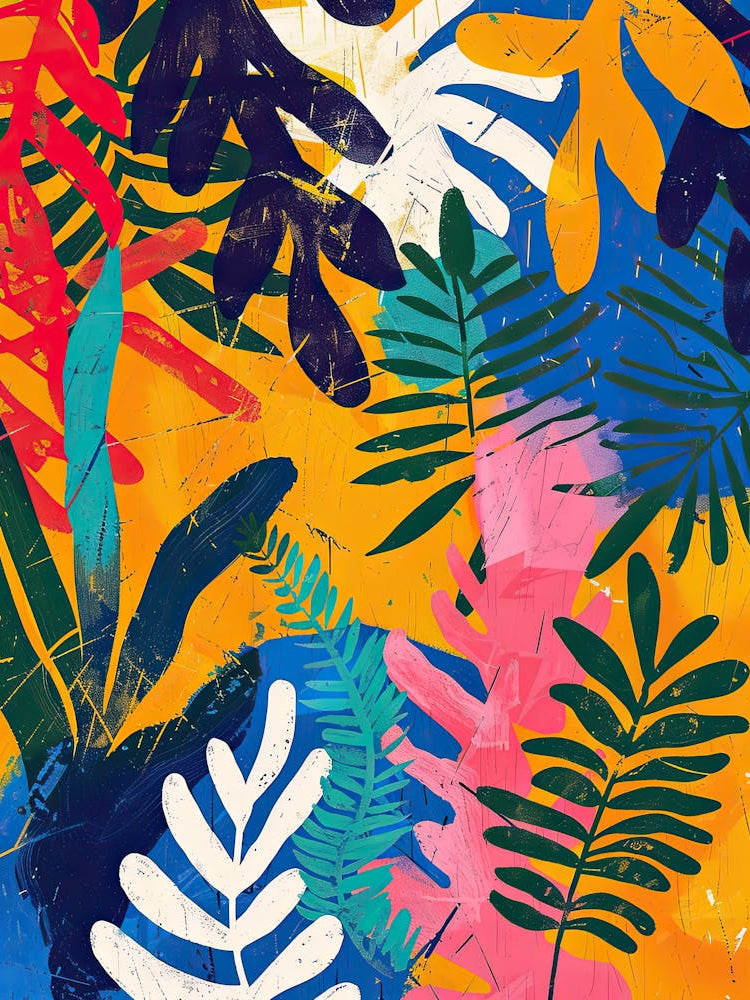 Surreal Ferns Matisse Style
