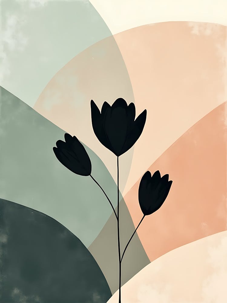 Soft Botanical Whispers in Earthy Pastels