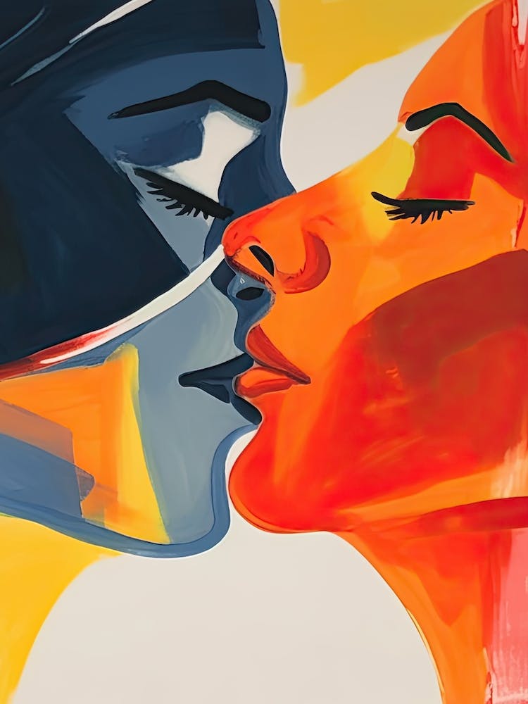 Watercolor Kiss 2
