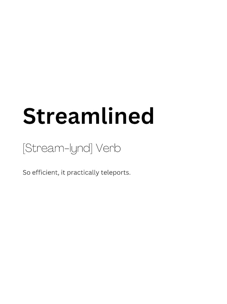 Streamlined Definition Meaning