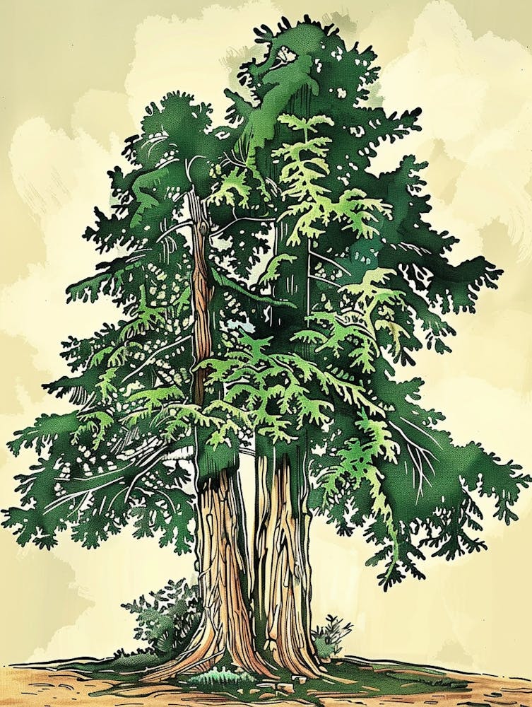 Yew Tree Storybook Illustration 1