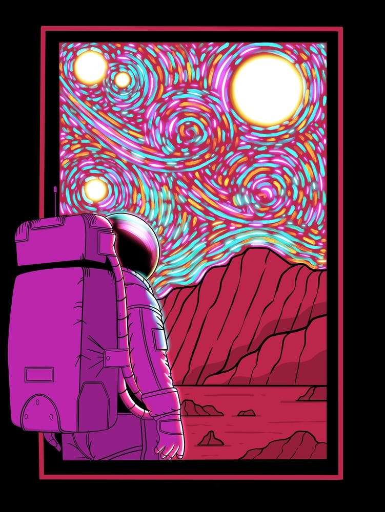 Starry Night On Mars