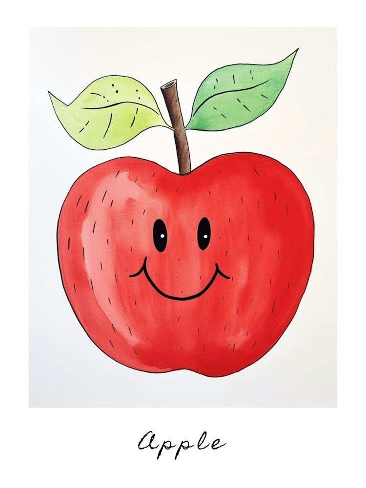 Freundlicher Kinderapfel 2 Poster