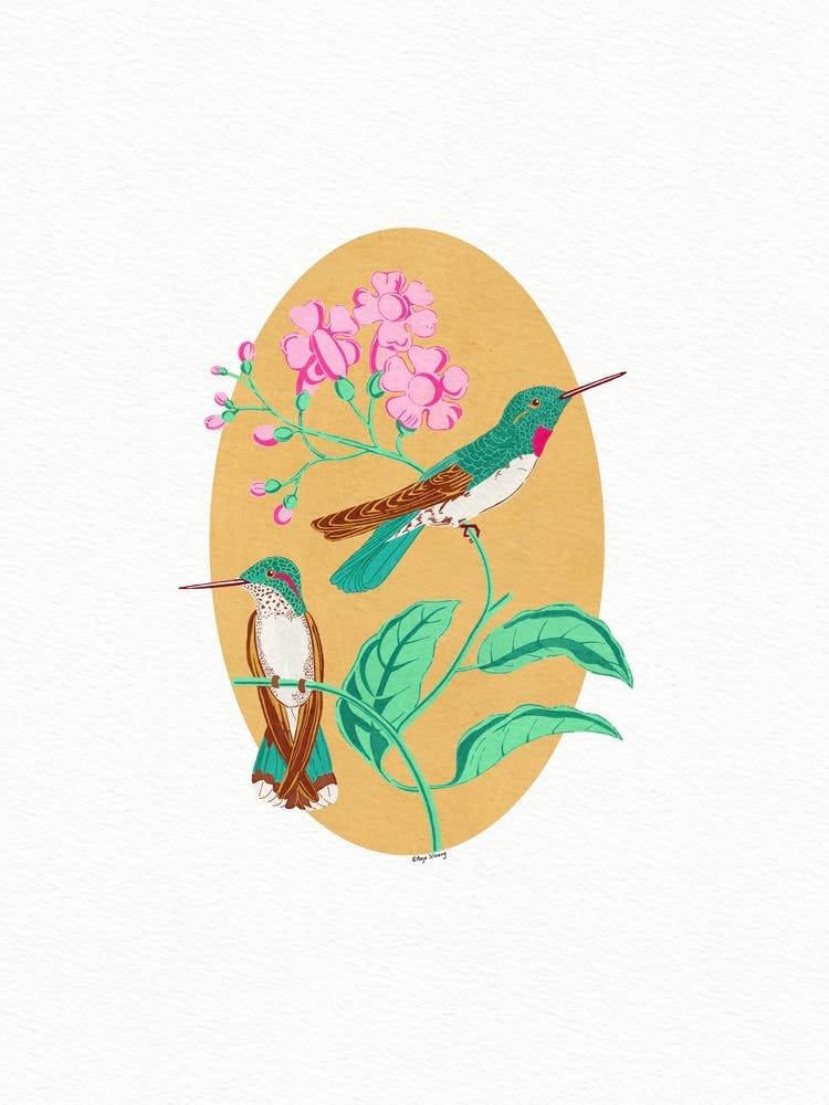 Hummingbirds Yellow