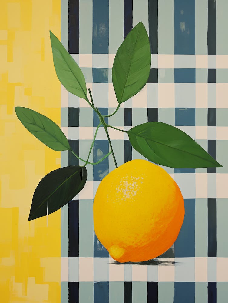 Matisse Inspired Abstract Lemon Tree Poster