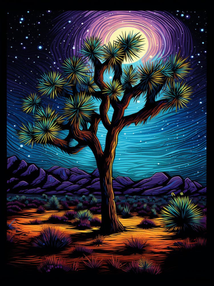 Joshua Tree At Night, Nat Viga Style (2)