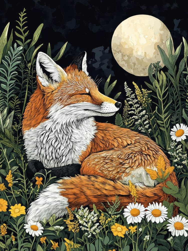 Fox In The Meadow