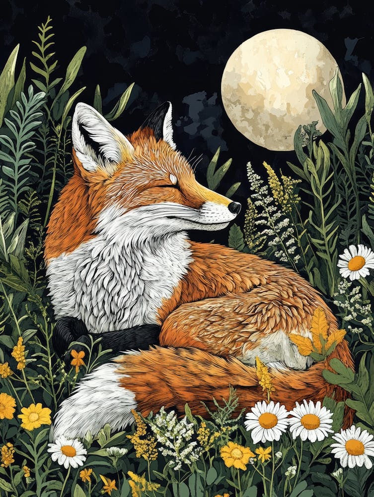 Renard dans la prairie