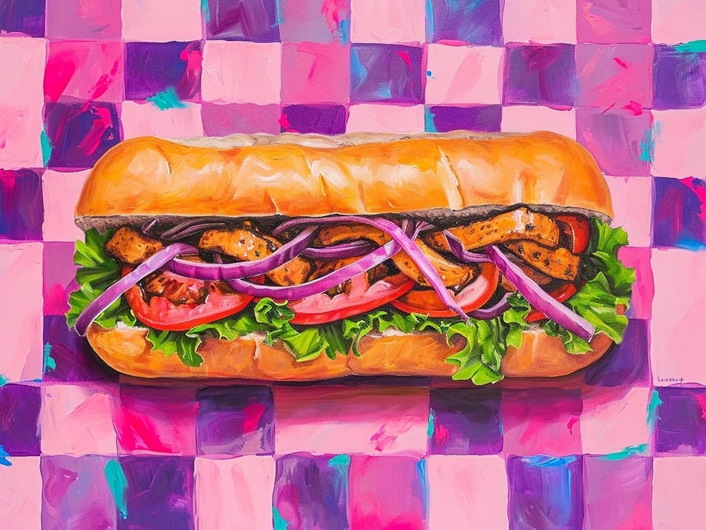 Bahn Mi Pink Checkerboard 4