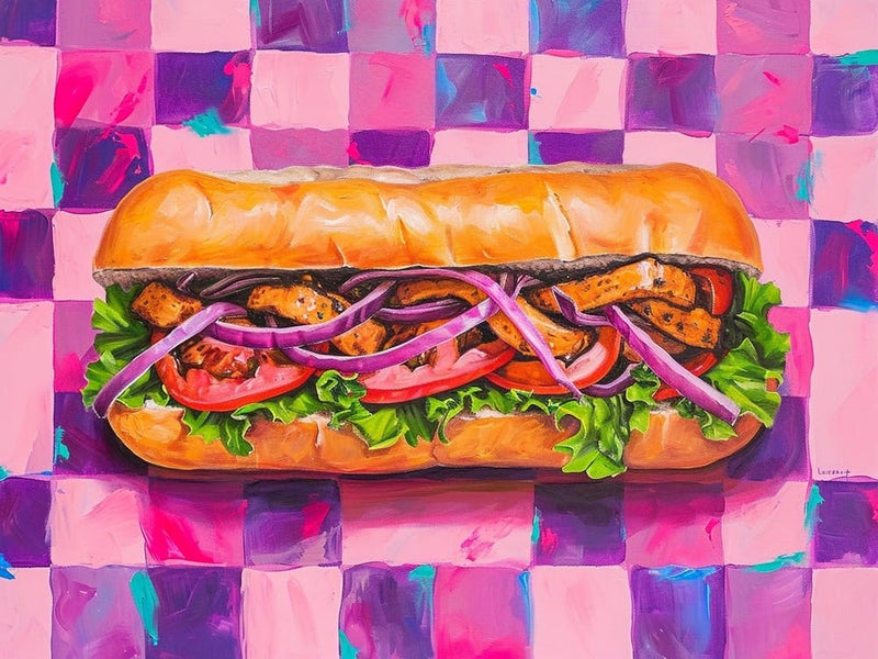 Bahn Mi Pink Checkerboard 4